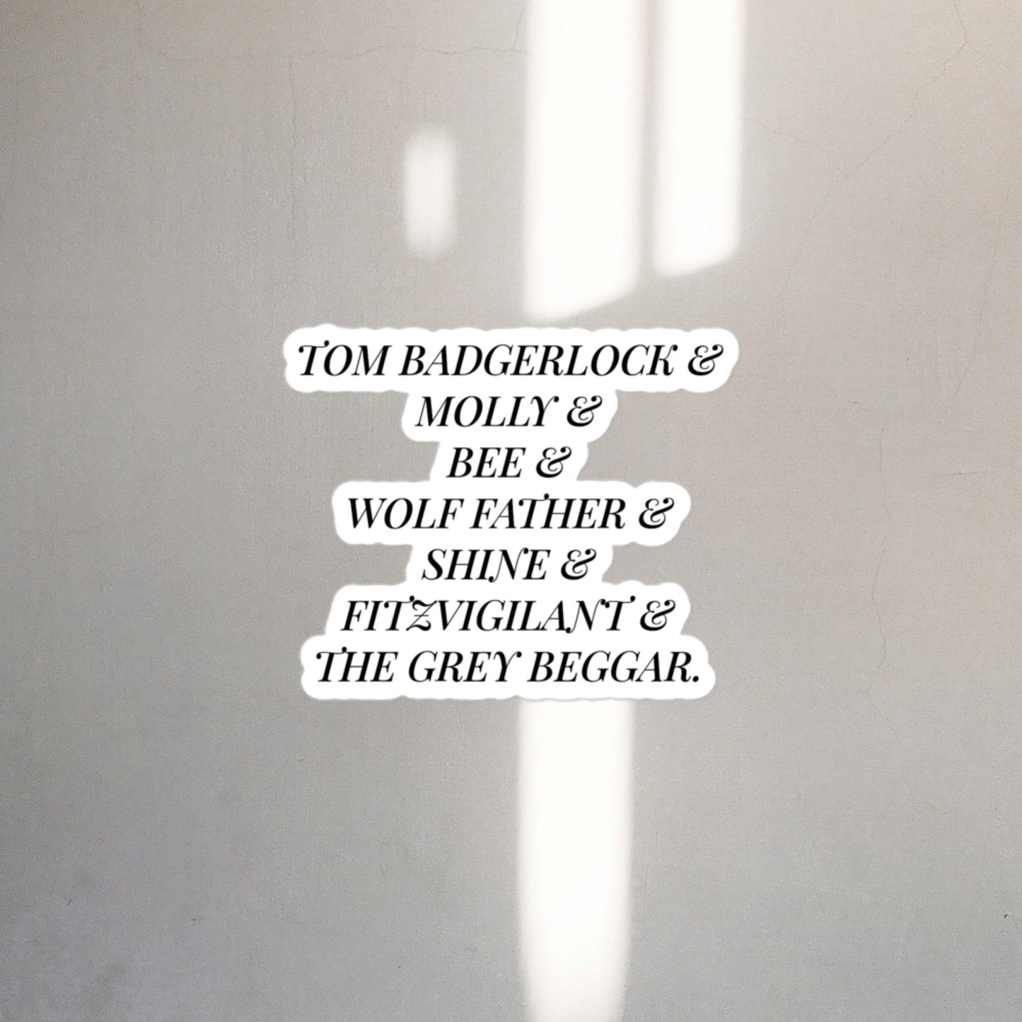 FITZ AND THE FOOL NAMES | stickers