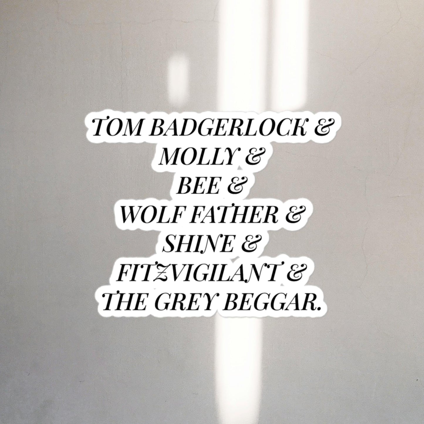 FITZ AND THE FOOL NAMES | stickers